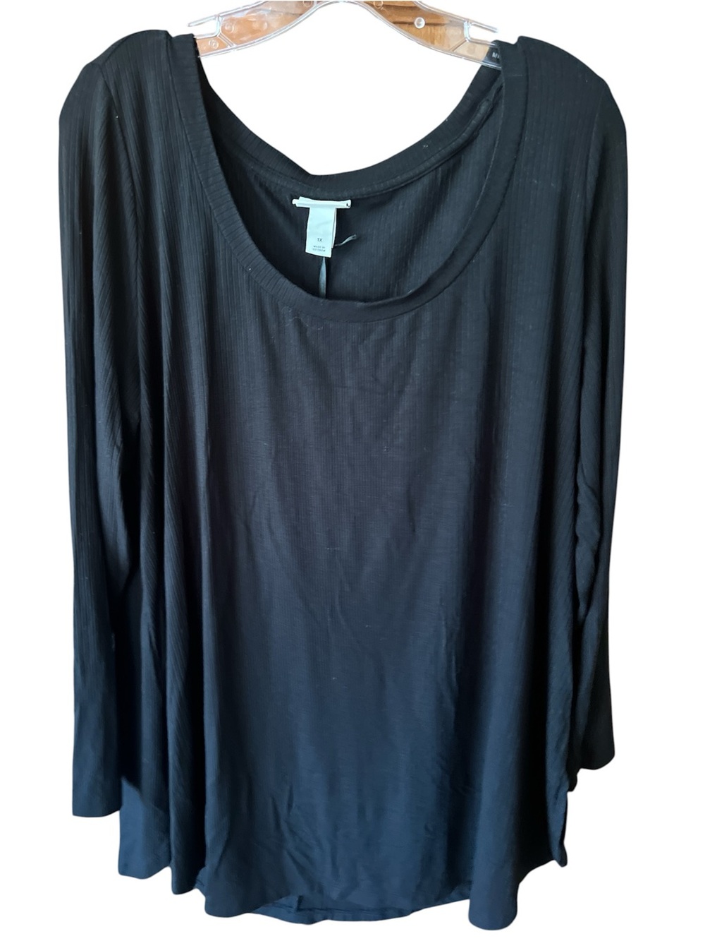 Classic Black Long Sleeve Women's Top 1X